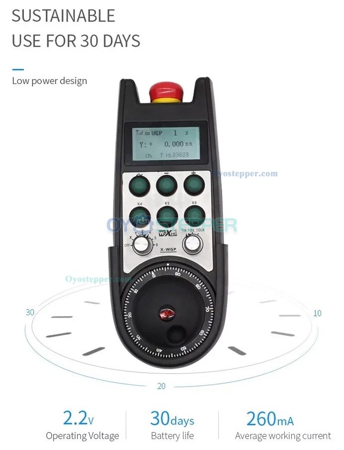 XWGP-ETS 6 Axis Electronic CNC Wireless MPG Handwheel Manual Pulse Generator